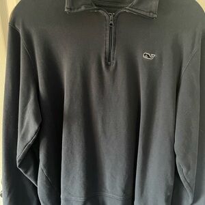 Men's Black Quarter-Zip Sweater